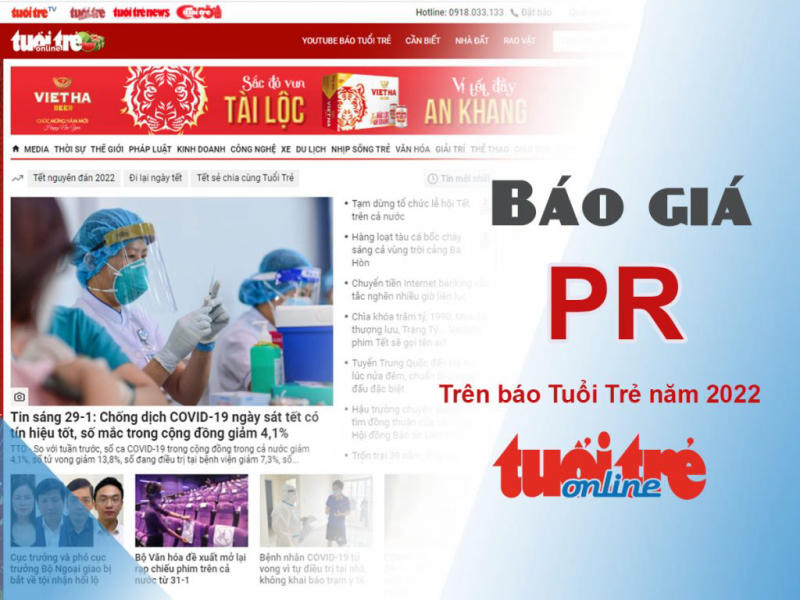 Dịch vụ đăng bài PR, quảng cáo báo Tuổi Trẻ